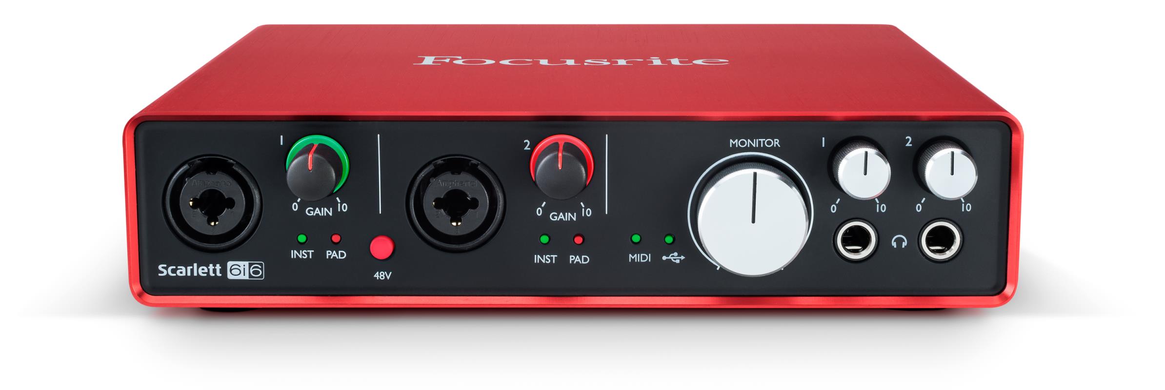 focusrite 6i6 front elevated