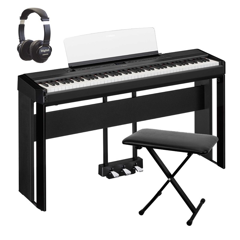 Yamaha P-515 Digital Piano Bundle, Black