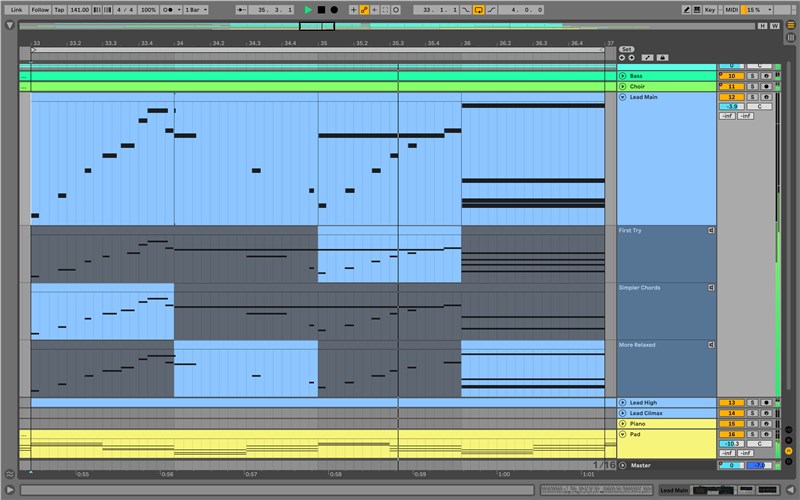 Live 11 Standard Upgrade from Lite - Comping MIDI