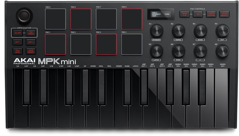 Akai Pro MPK Mini MK 3 Black Controller 1