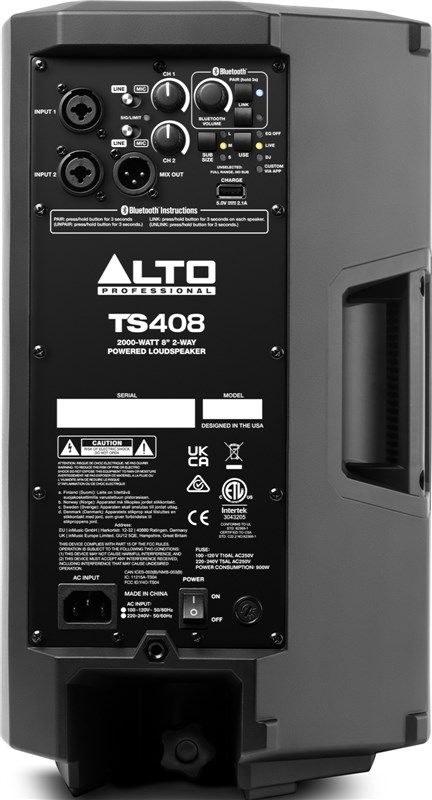 Alto Professional Truesonic TS408 PA Side