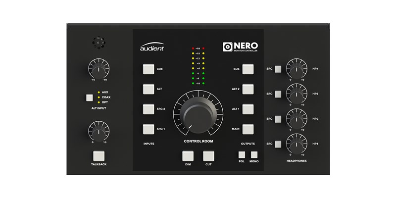 Audient Nero Monitor Controller, top view