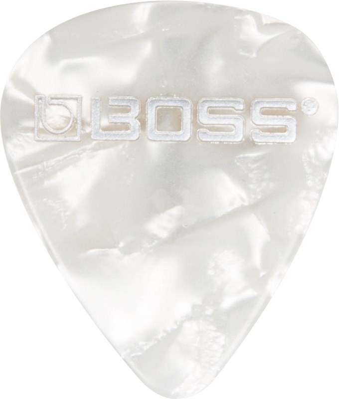 Boss BPK-12-W Celluloid Pick White Pearl 1