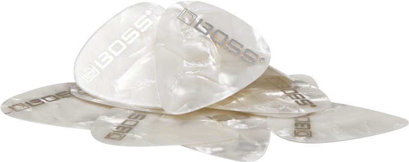 Boss BPK-12-W Celluloid Pick White Pearl 2