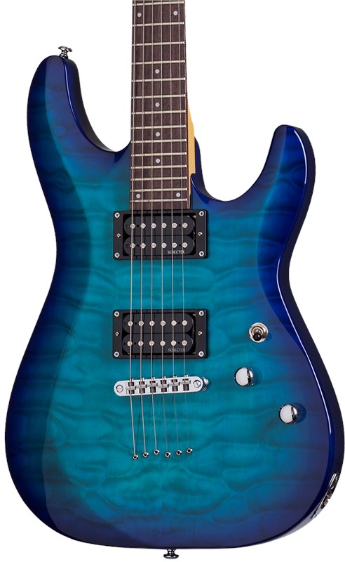 SCHECTER C-6 PLUS, OCEAN BLUE BURST 1