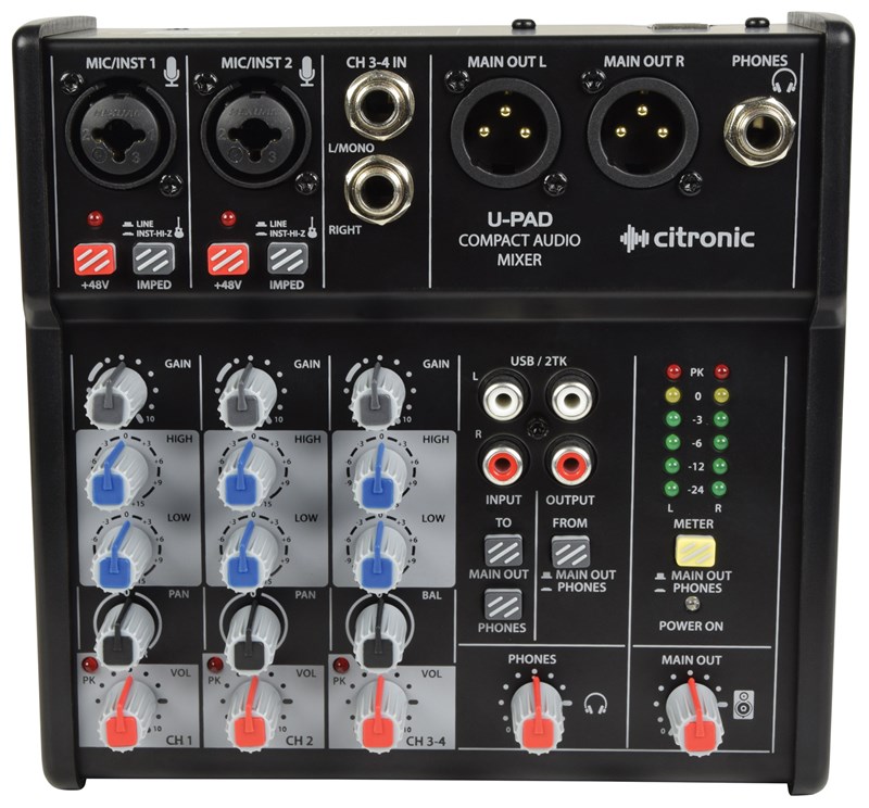 Citronic U-Pad Compact Mixer with USB Interface