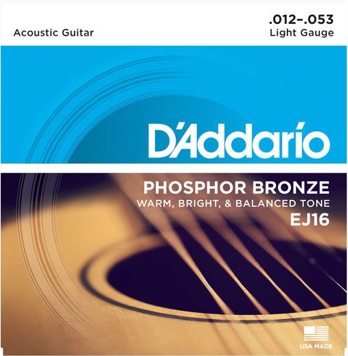 D'Addario EJ16 Phosphor Bronze Light