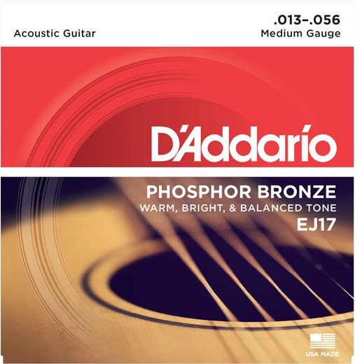 D'Addario EJ17 Phosphor Bronze Medium