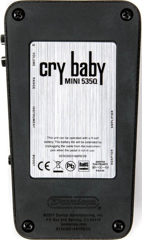 Dunlop CBM535Q Cry Baby Mini Wah Bottom