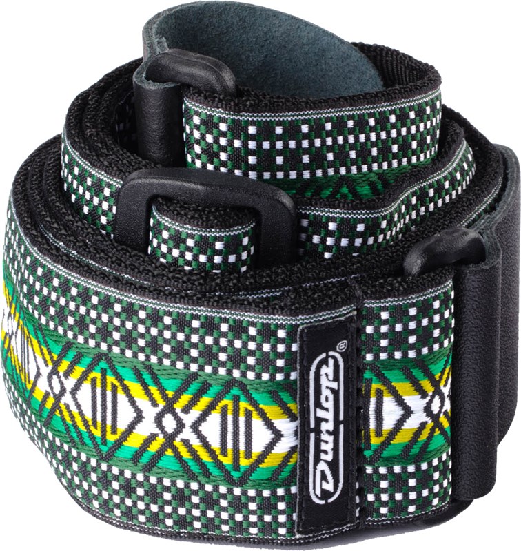 Dunlop D67 Jaquard Strap Matrix Green 1