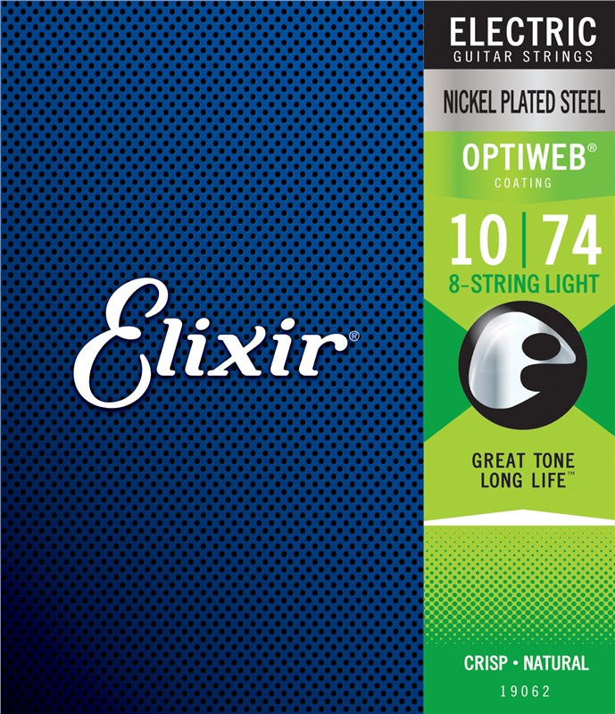 Elixir 19062 Nickel Plated Steel Optiweb Front