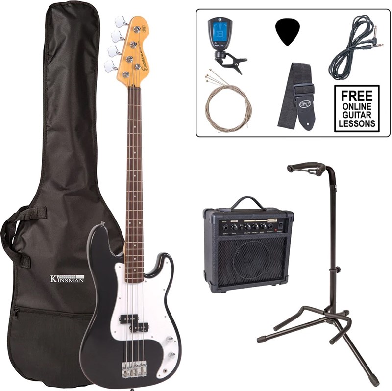 Encore EBP-E4 Bass Guitar Pack, Black