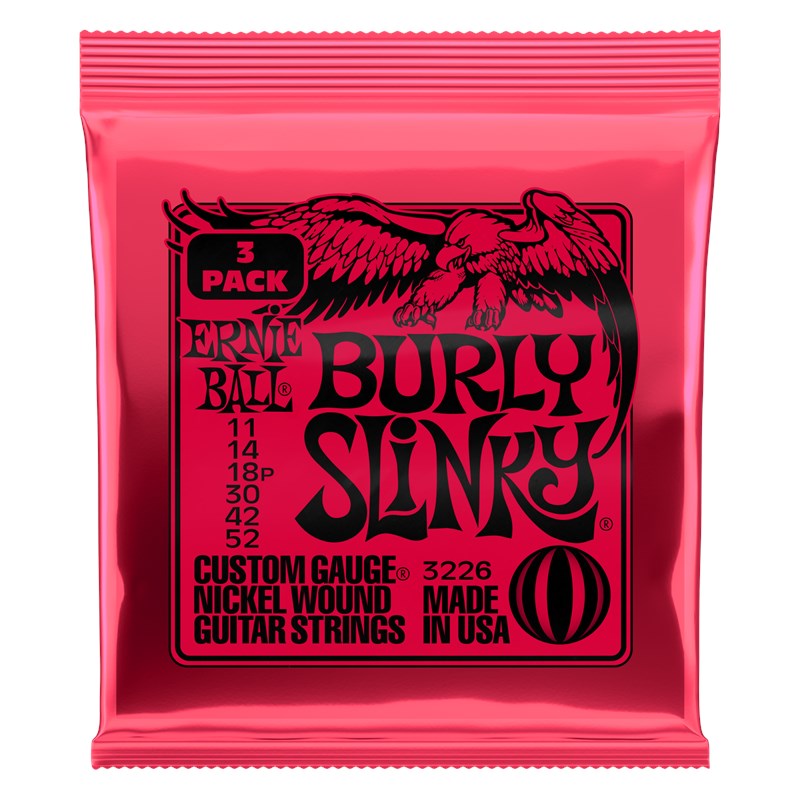 Ernie Ball 3226 Burly Slinky, 11-52, 3 Pack