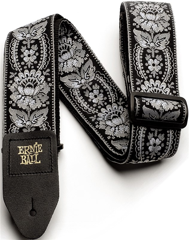 Ernie Ball Jacquard Strap Silver Orleans