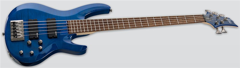 ESP LTD B-204FM Bass, See Thru Blue