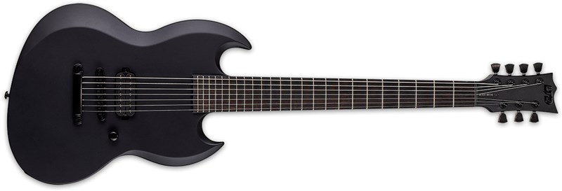 ESP LTD Viper-7 Baritone Black Metal Black Satin 1