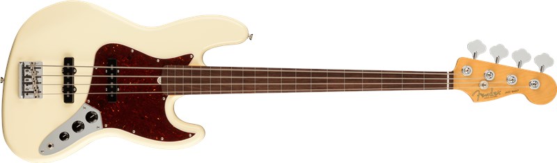 Fender American Pro II Jazz Bass Fretless White