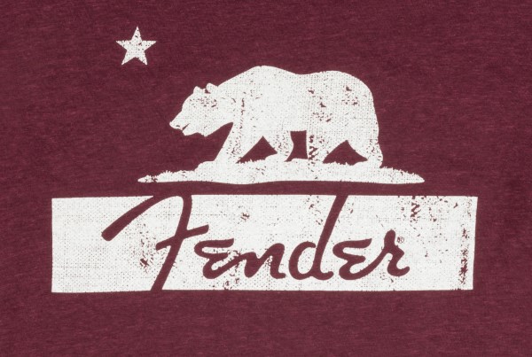 Fender Burgundy Bear Unisex T-Shirt