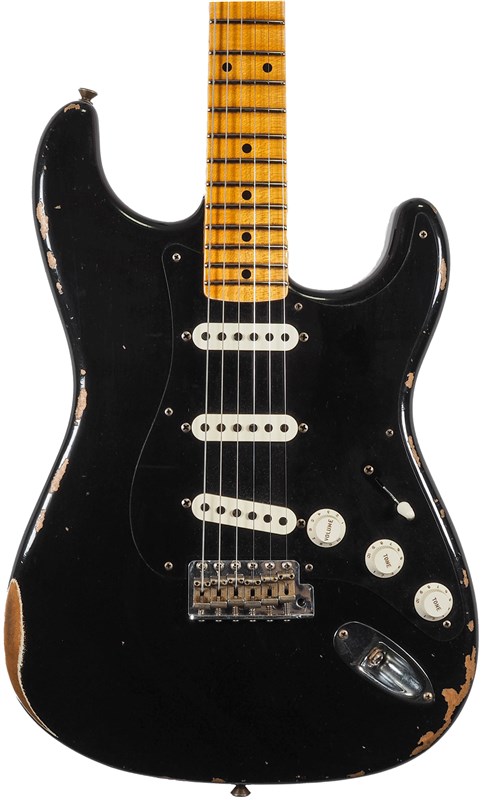 Fender Custom Shop 57 Strat, Black - Close-up