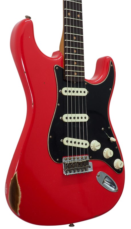 Black and deals red fender stratocaster