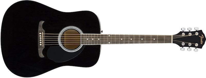 Fender FA-125 Dreadnought Acoustic, Black