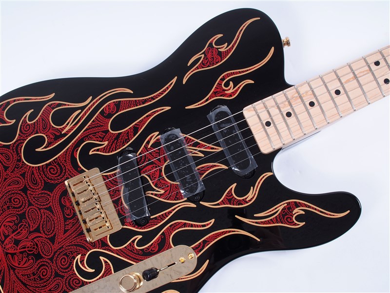 FenderJamesBurtonTeleRedPaisleyFlames-FrontHalf2