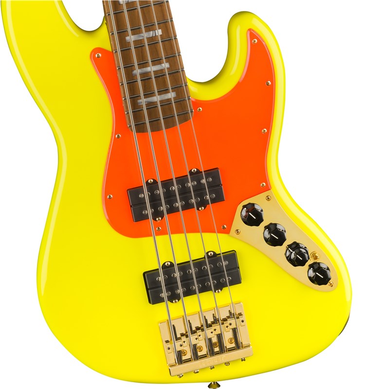 Fender MonoNeon Jazz Bass V, Neon Yellow