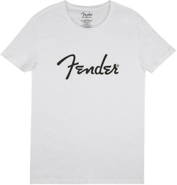 Fender Spaghetti logo T-Shirt, White, Small