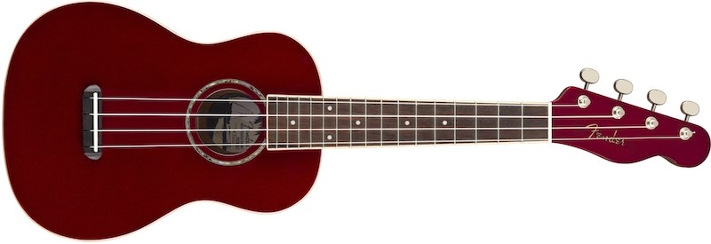 Fender Zuma Concert Ukulele Candy Apple Red