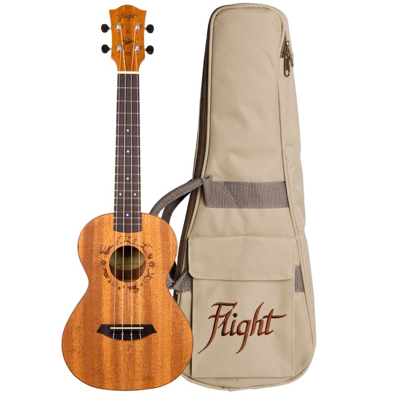 Flight DUT34 Tenor Electro Ukulele, Mahogany