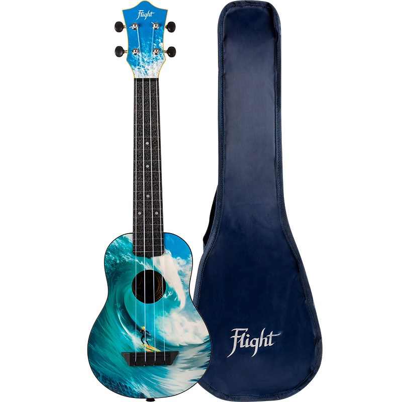 Flight TUSL25 Long Neck ABS Travel Ukulele, Surf