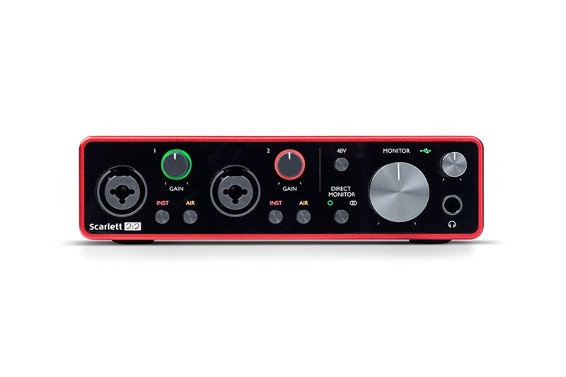 Focusrite Scarlett 2i2 USB, front view