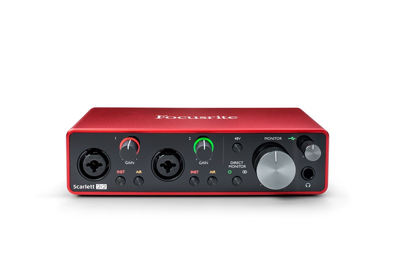 Focusrite Scarlett 2i2 USB,top view