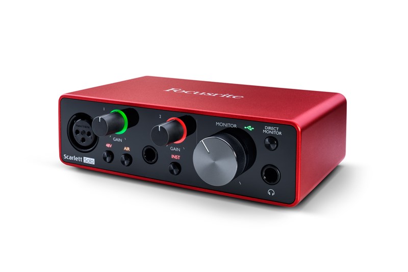 Focusrite Scarlett Solo, right side view