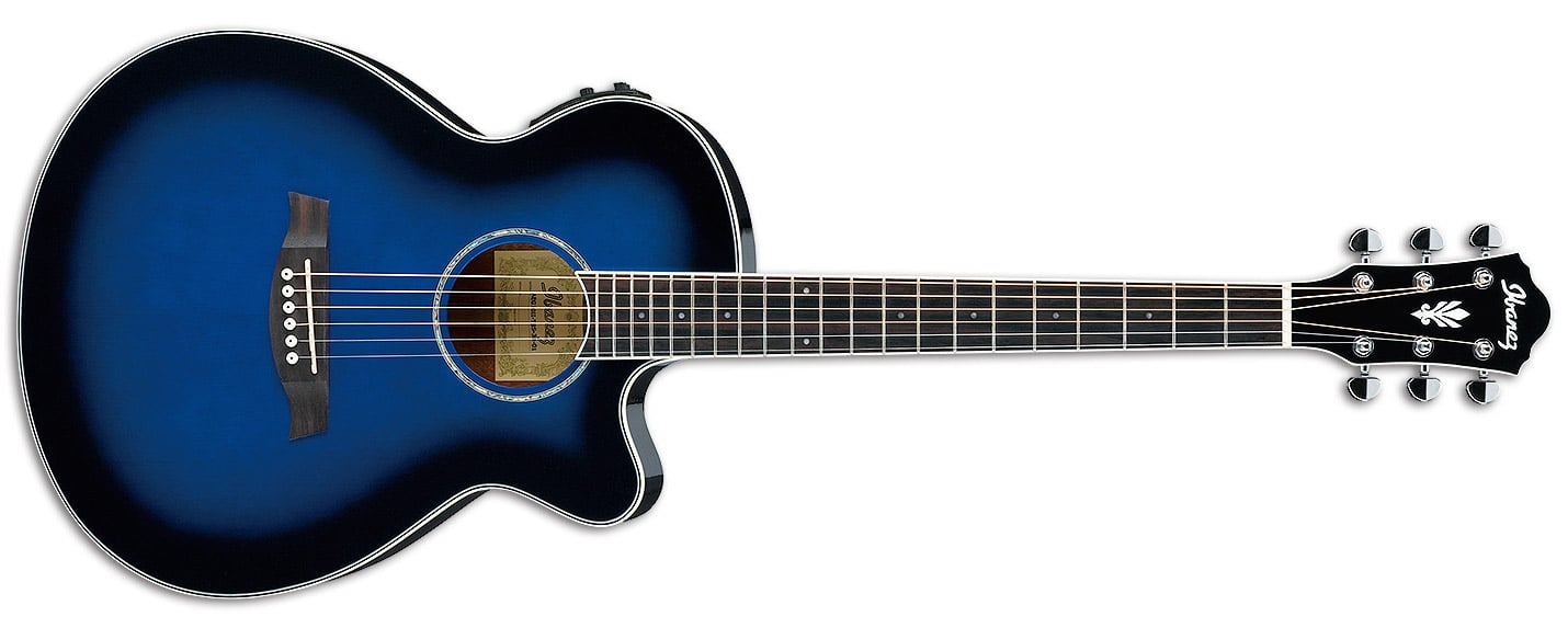 Ibanez AEG10II Grand Auditorium Acoustic, Trans Blue Sunburst