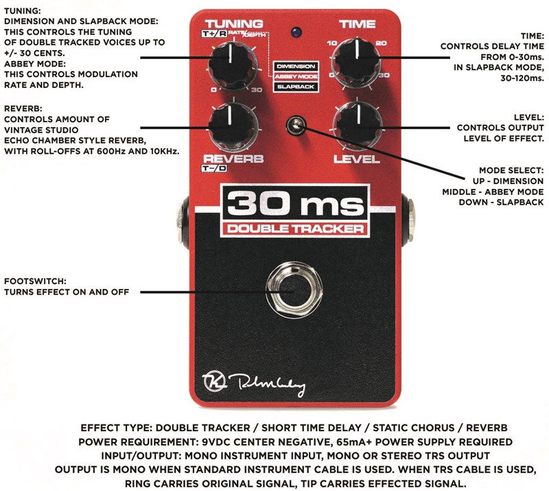 Keeley 30ms Double Tracker Pedal