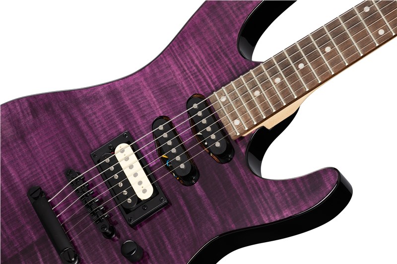 Kramer Striker Figured HSS Purple Pickups