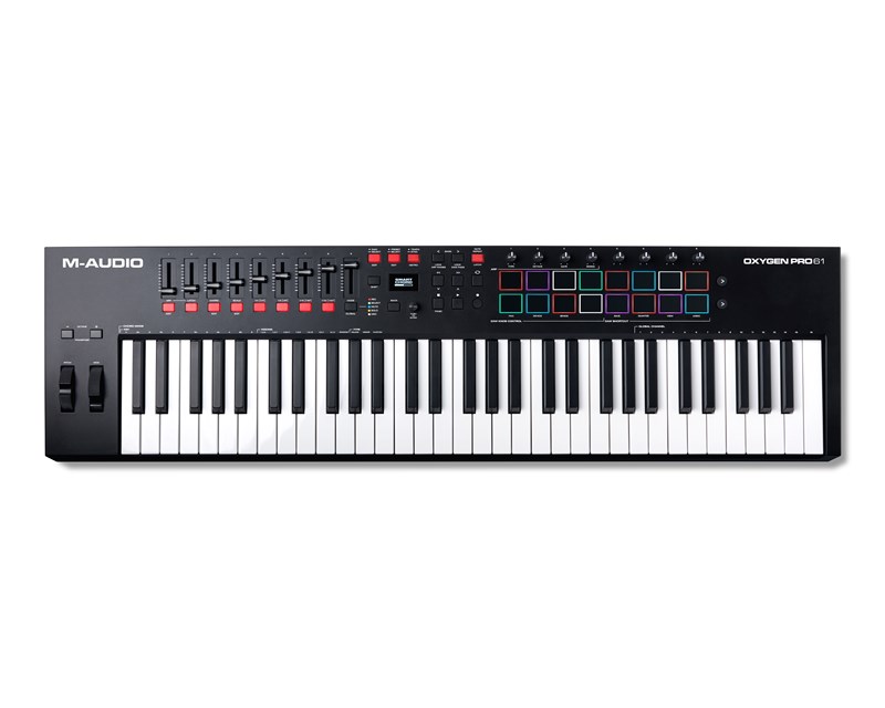 M-Audio Oxygen Pro 61 USB MIDI Keyboard - Top View