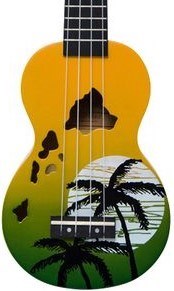 Mahalo Designer Soprano Ukulele, Hawaii Green