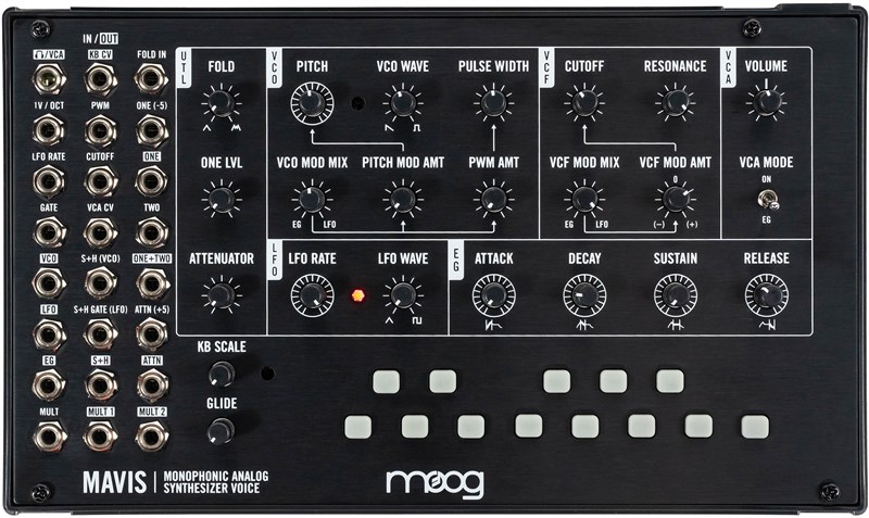 Moog Mavis Semi-Modular Analogue Synth Front