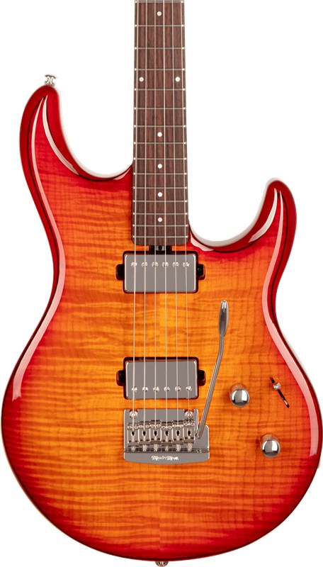 Music Man Luke 3 HH Cherry Burst Flame 1