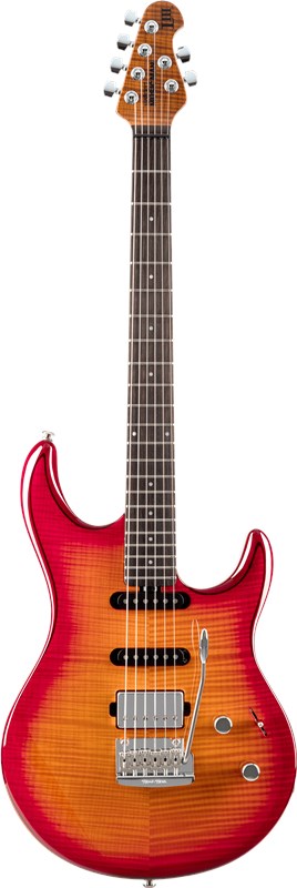 Music Man Luke 3 HSS Cherry Burst Flame 2