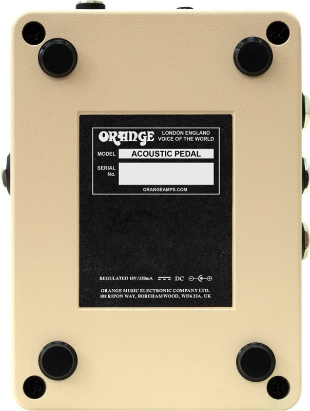 Orange Acoustic Pedal - Rear View