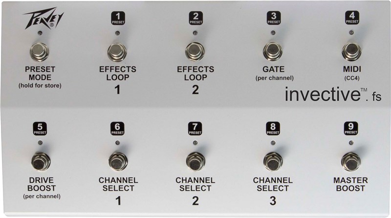 Peavey Invective 120 Footswitch Top