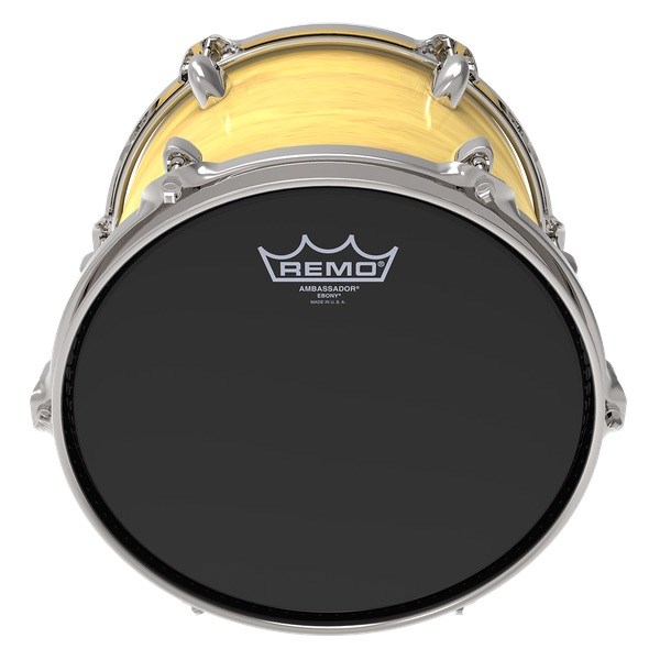 Remo Ebony Black Ambassador Drum Head (10in)