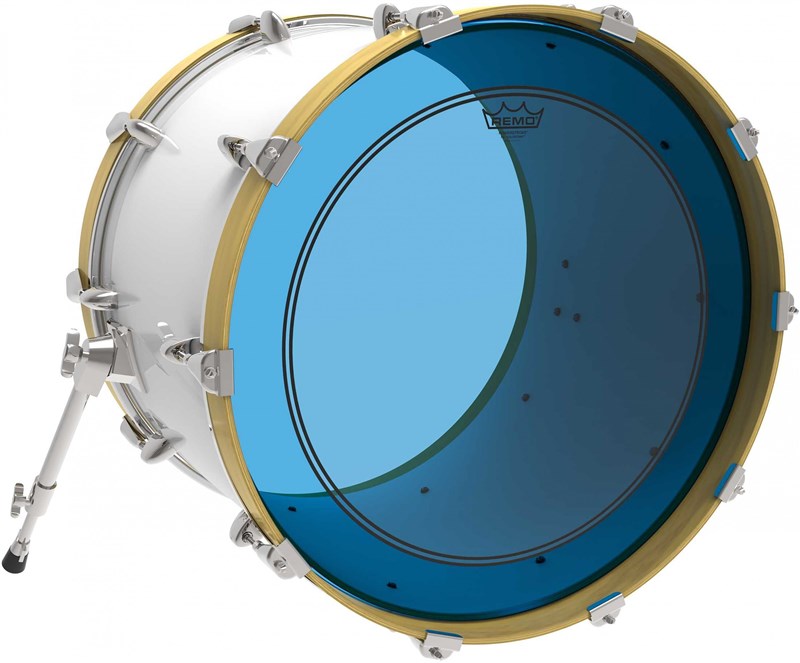 blue bass drum