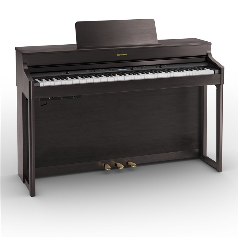 Roland HP-702 Digital Piano, Rosewood, front view