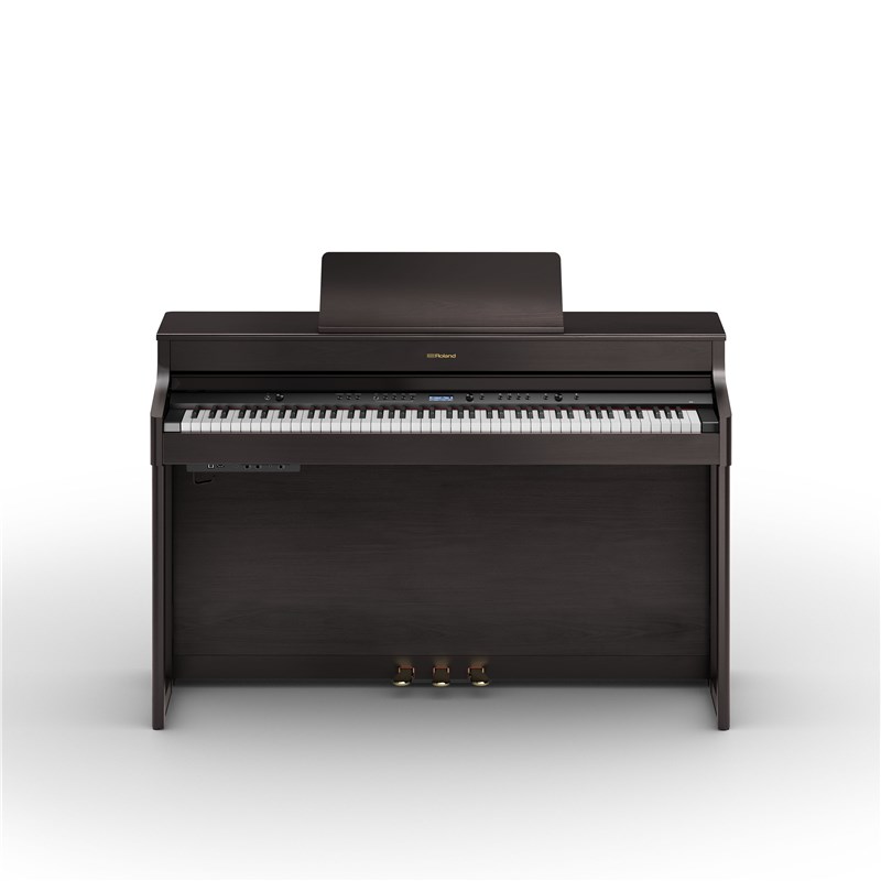 Roland HP-702 Digital Piano, Rosewood, front view