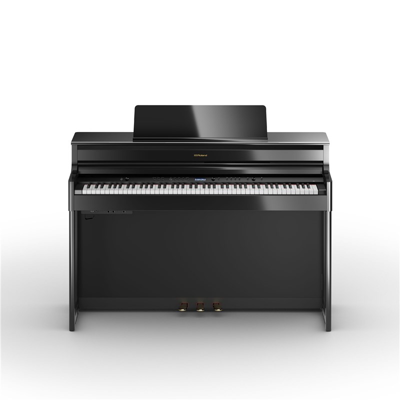 Roland HP-704 Polished Ebony, front