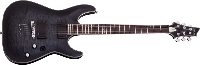 Schecter C-1 Platinum See-Thru Black Satin 1